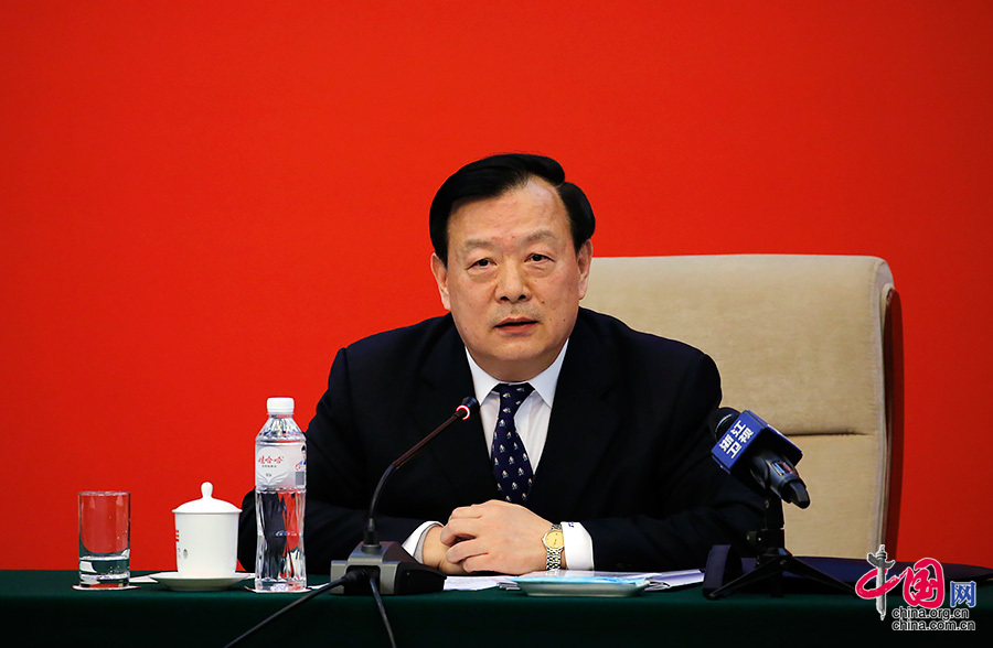 3月7日，在浙江代表团开放团组会上，省委书记夏宝龙专门就杭州举办G20峰会的问题回答了记者的提问。中国网记者 杨佳摄