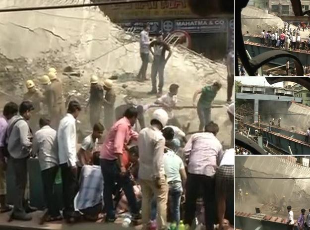 印度一立交橋倒塌 至少10人死亡150人被困