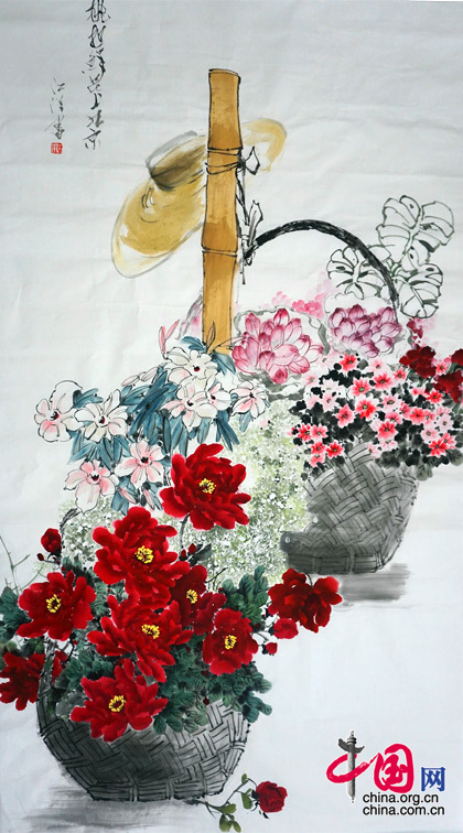 江洋作品：《挑担鲜花上北京》