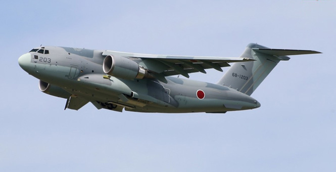 日本c2大型運輸機03機試飛 跟中國運-20沒法比