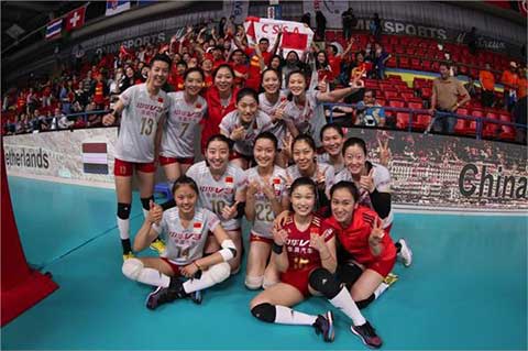 瑞士女排精英赛:中国女排3-2逆转荷兰进决赛