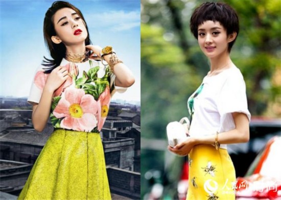 唐嫣赵丽颖Angelababy 长发惊艳短发变路人女星