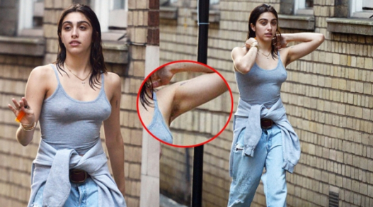 峰骚麦当娜19岁女儿真空出街穿紧身背心不惧露点