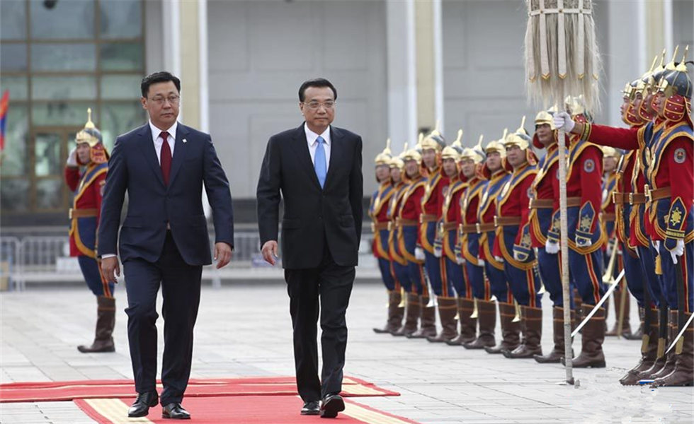 李克强同蒙古国总理额尔登巴特举行会谈