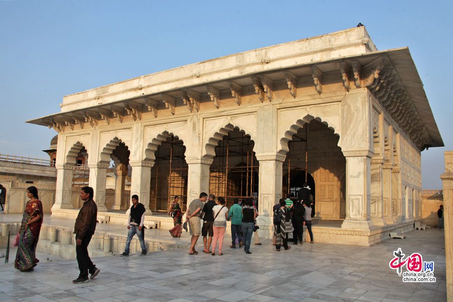 白色大理石宫殿（Khas mahal）是沙贾汉度过余生之所
