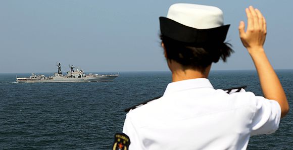 中俄“海上联合-2016”军事演习闭幕