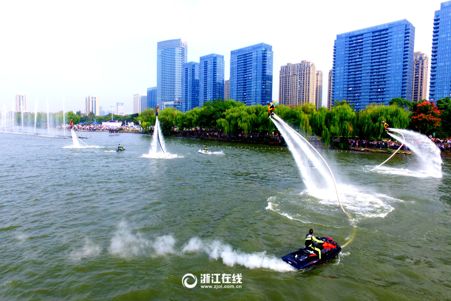 绍兴瓜渚湖上演激情酷玩大片