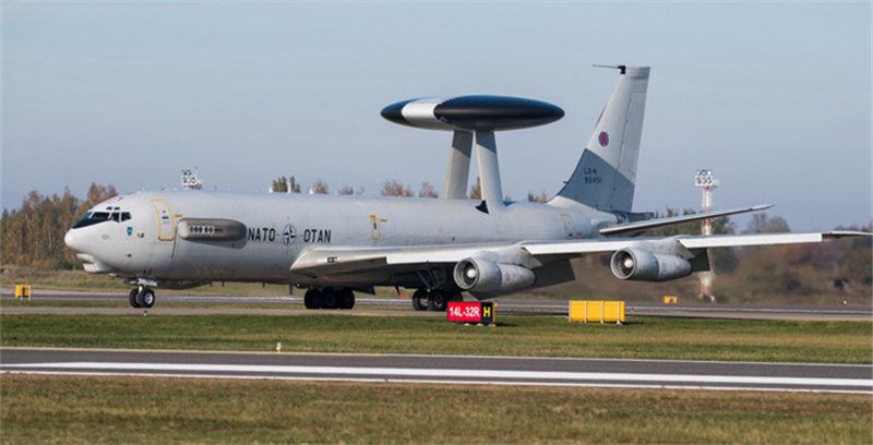 北约E-3A空中预警机访问立陶宛