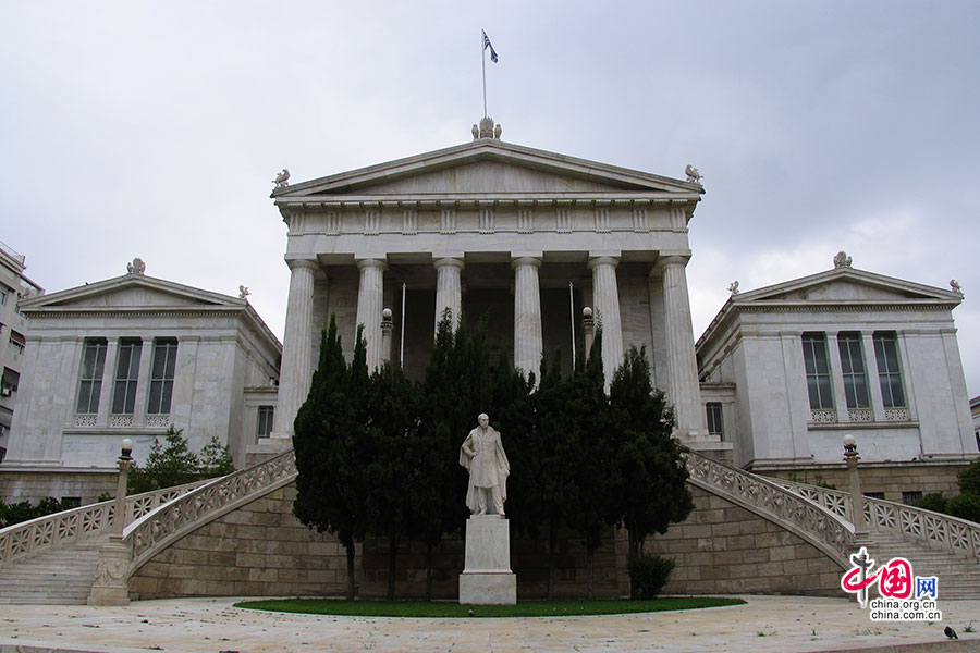 希腊国家图书馆为新古典主义建筑的代表