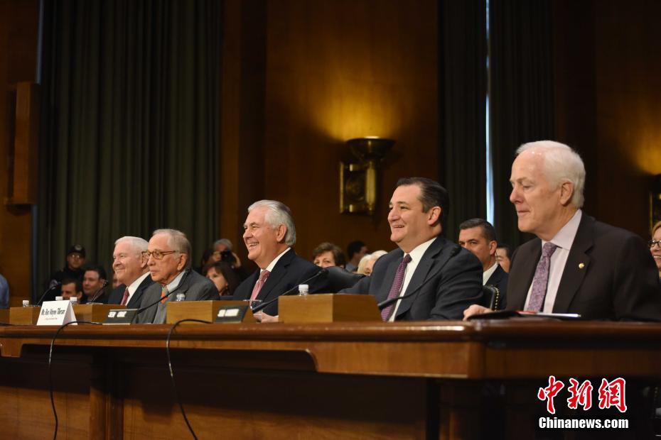 美候任国务卿蒂勒森出席提名听证会