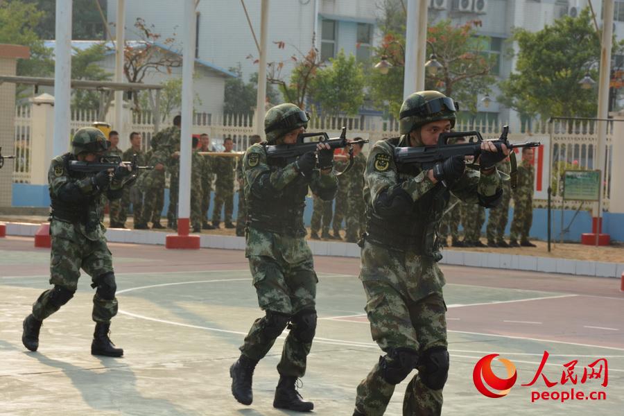 日常训练（人民网记者 黄子娟 摄影）