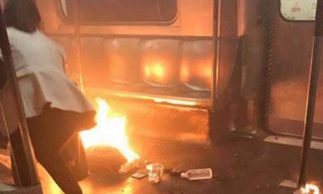 香港地铁纵火案:60岁男子被落案控告纵火罪