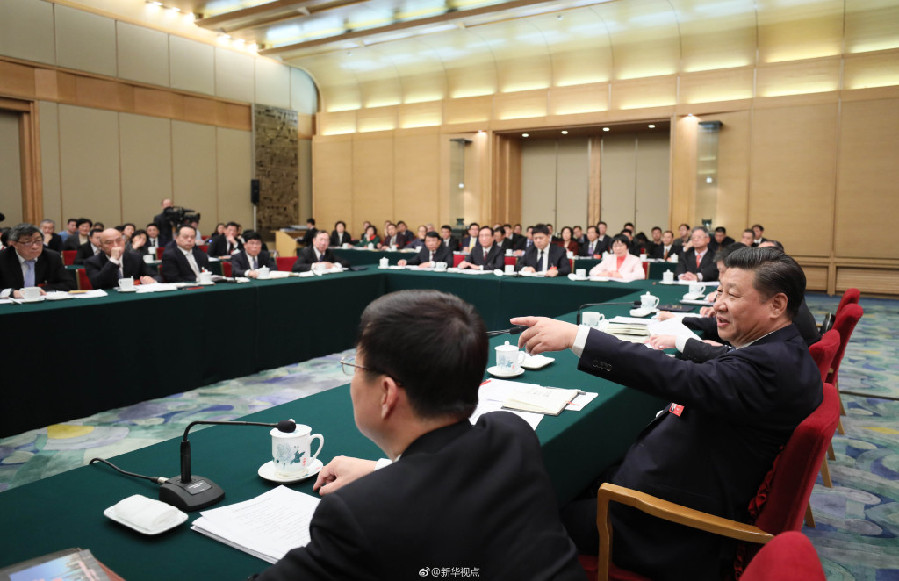 习近平参加上海代表团审议(组图)