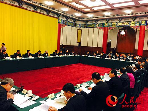 3月8日下午,全国政协十二届五次会议举行提案办理协商会。(人民网赵艳红摄)