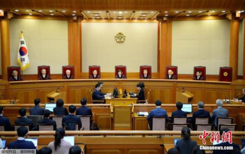  南韓總統彈劾案庭審現場