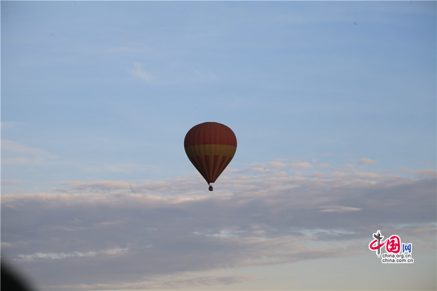 高空中的热气球