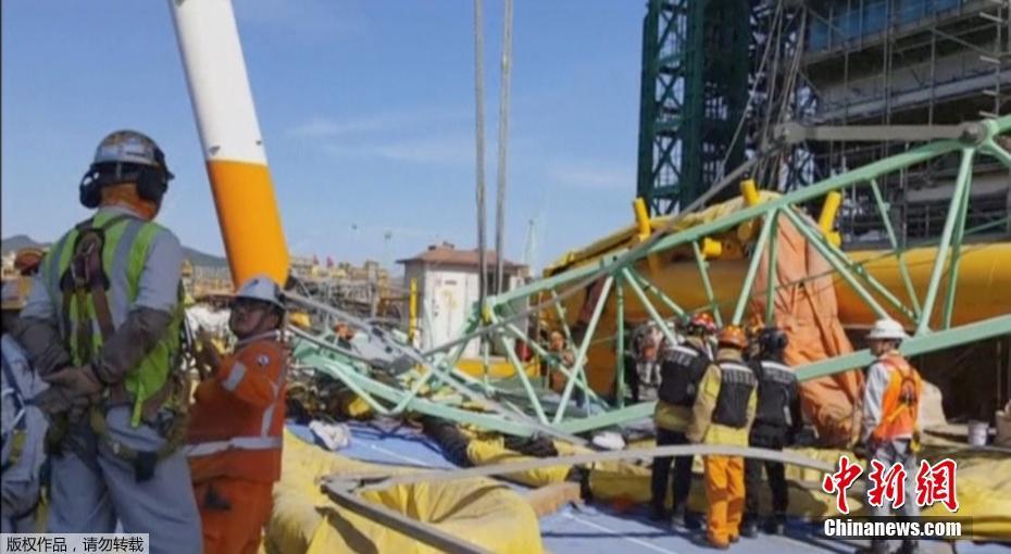韩国三星重工一造船厂起重机倒塌 5人死亡