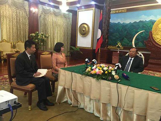 老挝国家主席:'一带一路'为老挝带来实实在在的利益