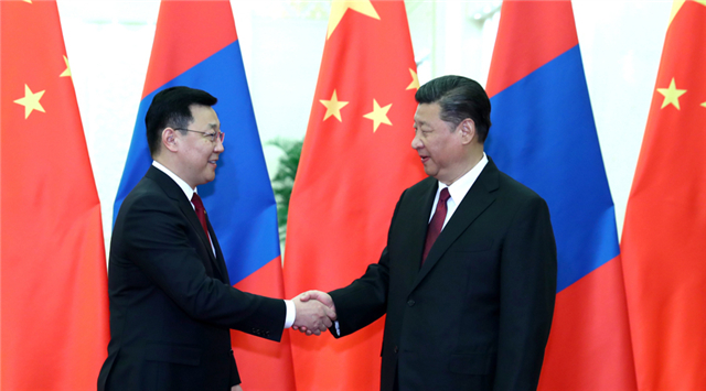 習近平會見蒙古國總理額爾登巴特