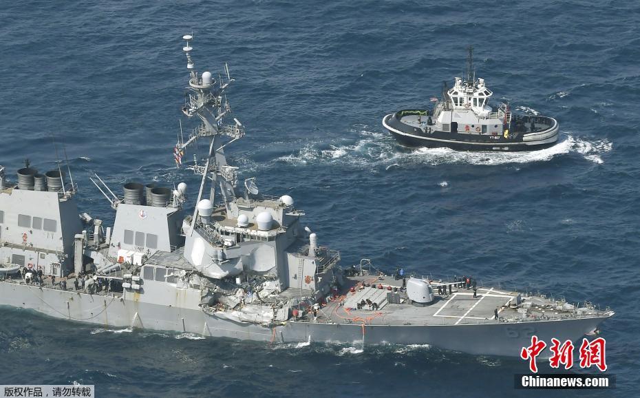 据日本广播协会报道，美国海军“菲茨杰拉德”号驱逐舰全长154米，满载排水量为8000吨。与其相撞的菲律宾籍货船全长222.6米，满载排水量为2.9万吨。