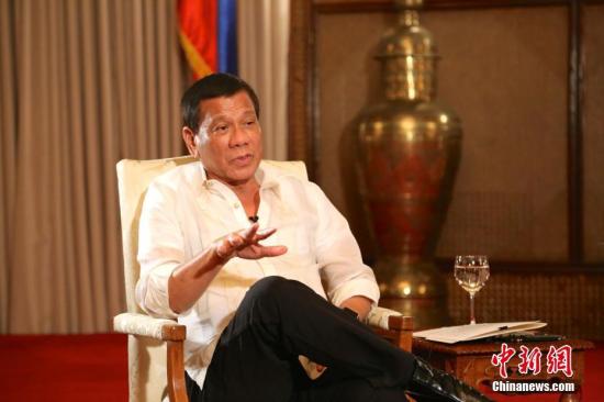 资料图片：菲律宾总统杜特尔特。 <a target=&apos;_blank&apos; href=&apos;http://www.chinanews.com/&apos;><p align=