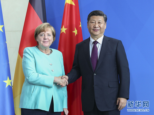 外媒关注中德领导人会晤:德国期待与中国合作