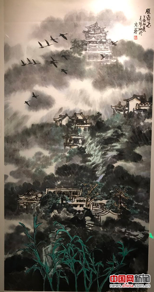 '一带一路笔墨传情'展开幕 80米长《敕勒青城图》亮相