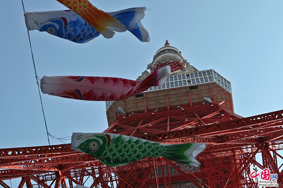 鯉魚旗飛揚説明這裡是東京孩子的記憶天堂