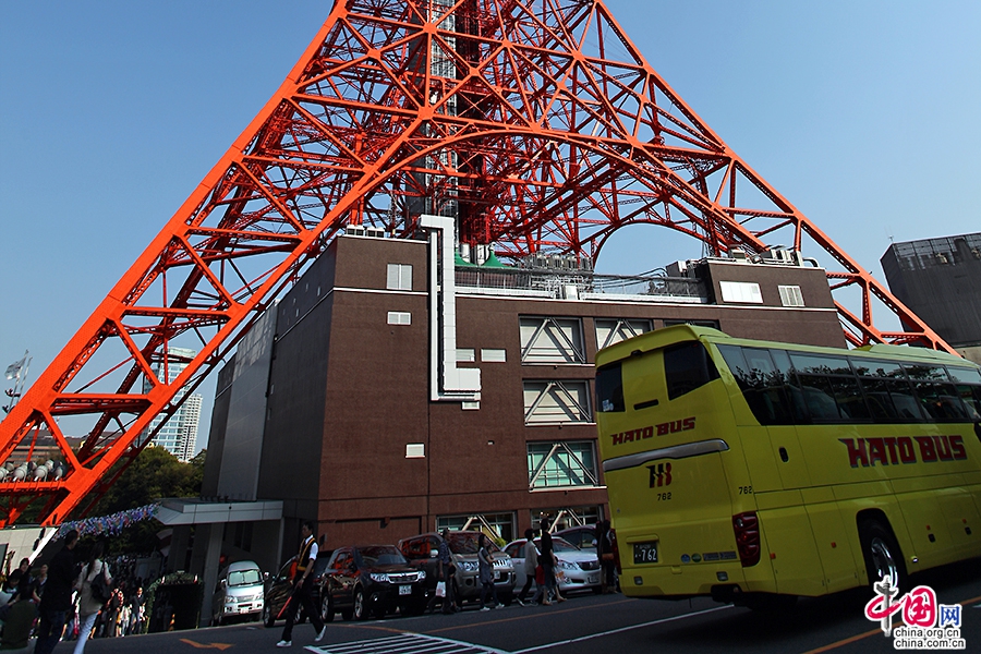 東京塔下部為鐵塔大樓