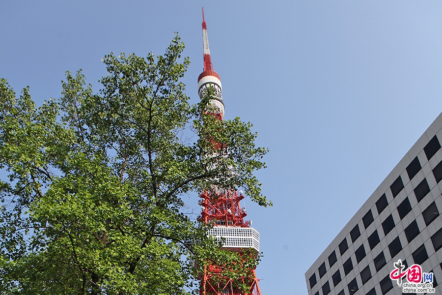 东京塔出现在市区的大街小区