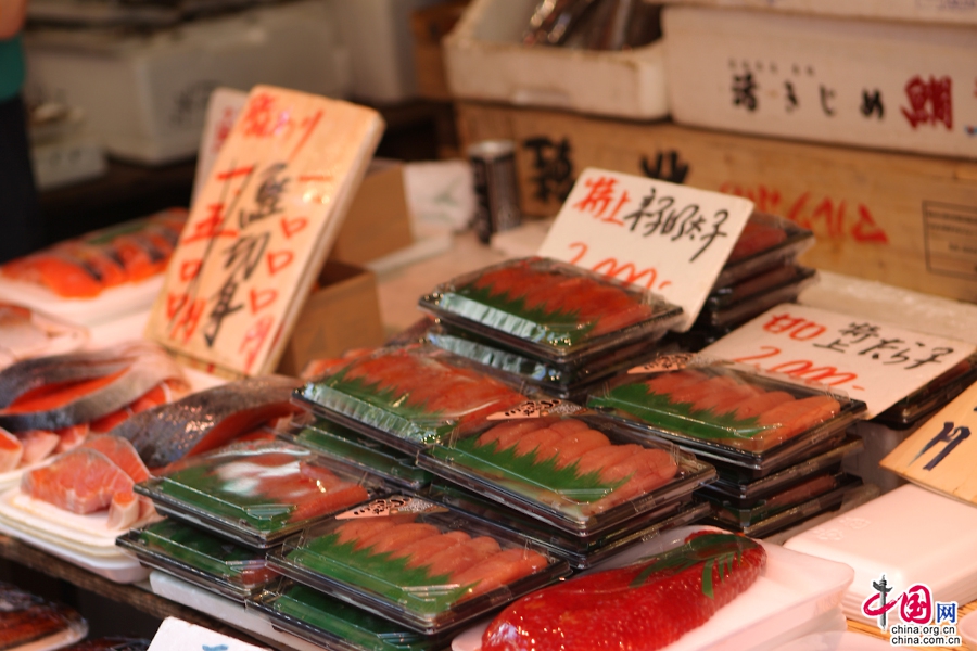 上野橫市場內來自日本各地的海産品