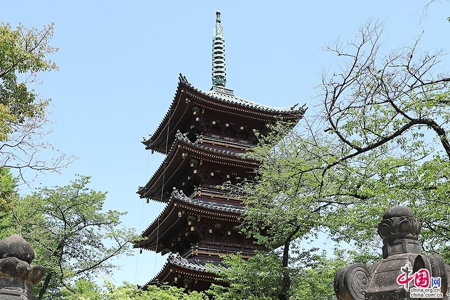 旧东照宫五重塔现位于上野公园内