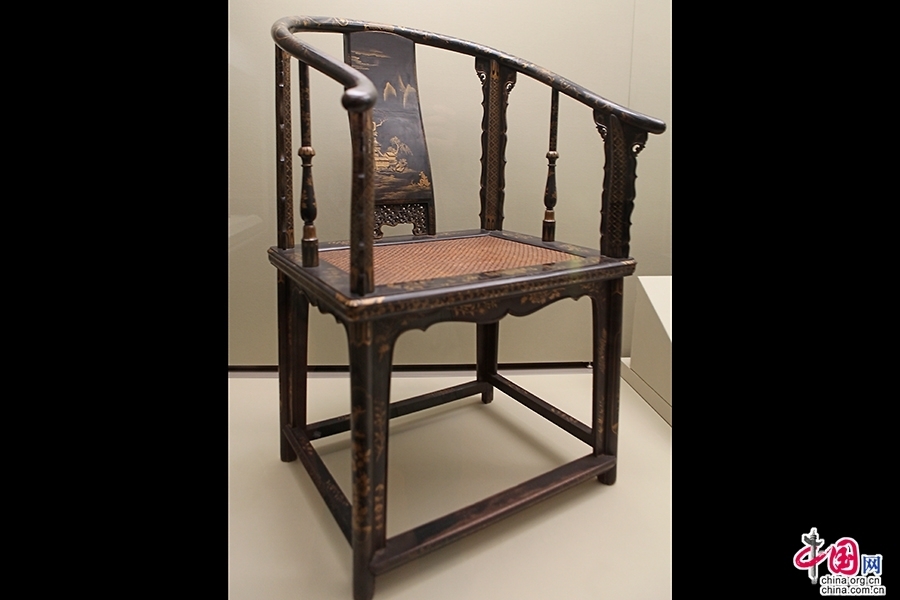 楼阁山水绘椅子（17世纪）