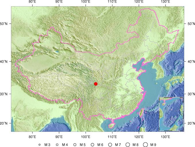 四川阿坝州九寨沟县发生7.0级地震