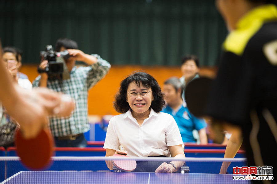 2017年8月10日，第七届残疾人健身周推广日活动在京举行。图为中国残联主席、中国残奥会主席张海迪在活动现场。