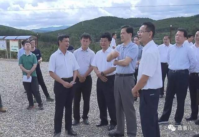 据当地政府发布的图片显示,陈豪调研期间,杨斌陪同