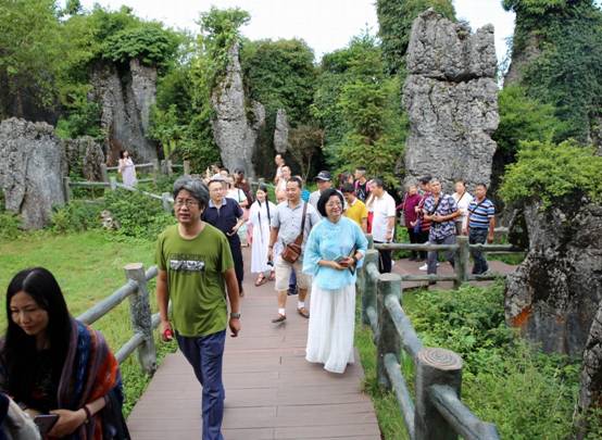 全國散文詩大家到華鎣山采風。.JPG