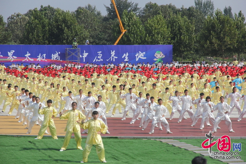 2017世界百城千万人太极拳展演活动在陈家沟启动。