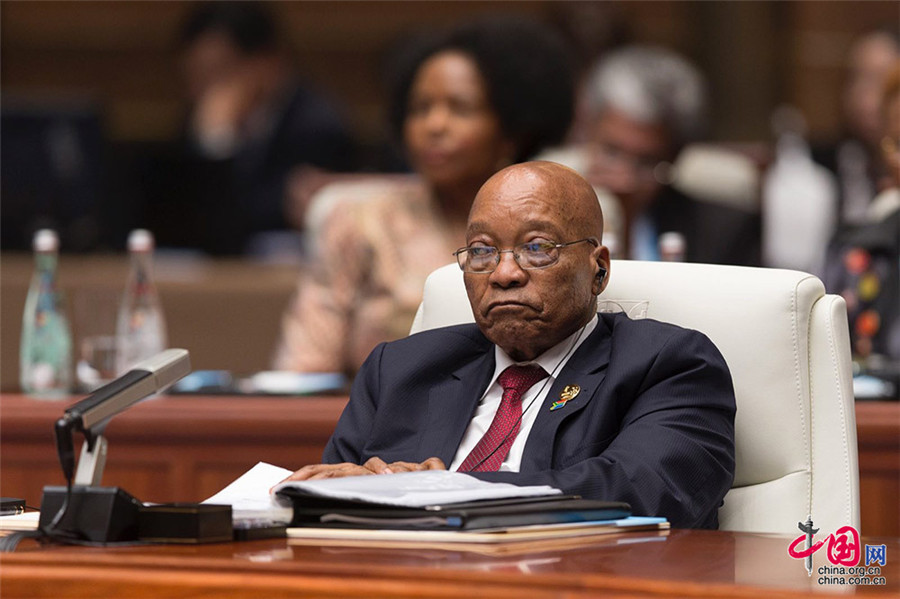 9月4日上午，金砖国家领导人第九次会晤大范围会议在厦门国际会议中心举行，习近平主席主持会议并致辞。摄影：万全