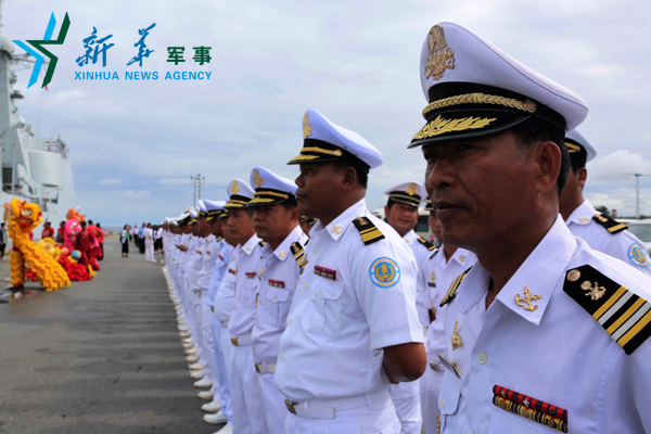 中國海軍遠航訪問編隊結束訪問離開柬埔寨