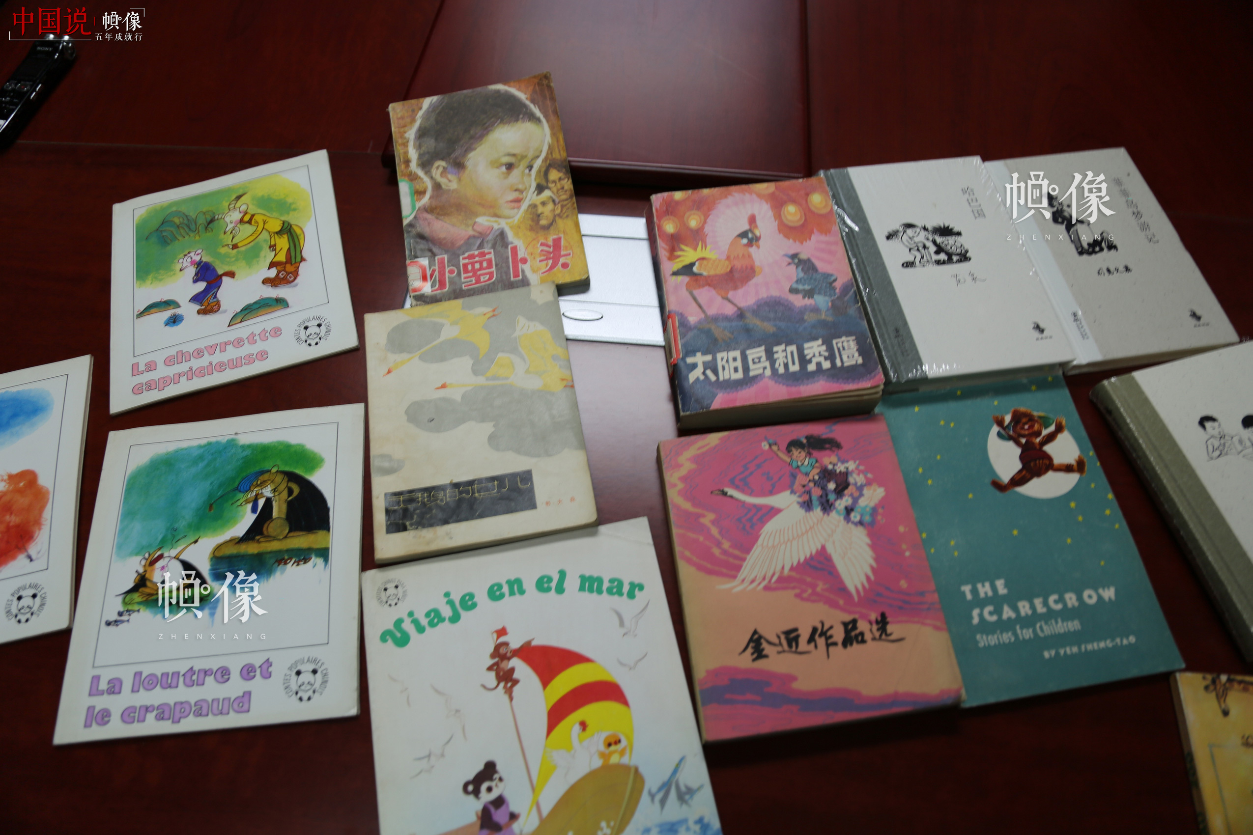 图为海豚出版社出版的一些图书。 中国网记者 赵超 摄