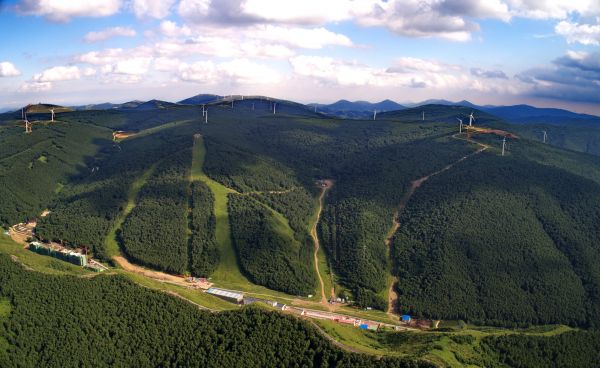 资料图片：航拍植被良好的河北崇礼长城岭（8月24日摄）。新华社记者 杨世尧 摄