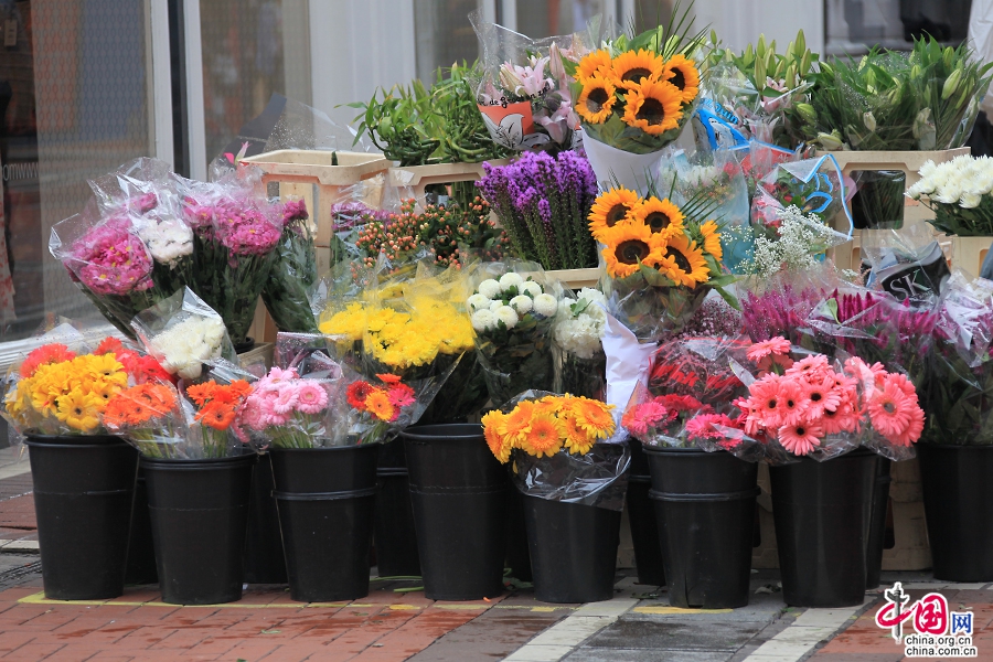 格拉夫顿街的鲜花摊