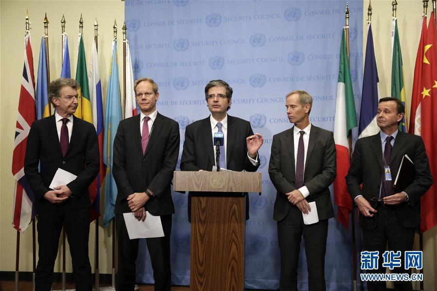 12月8日，在位于纽约的联合国总部，欧盟五国常驻联合国代表发表联合宣言。
