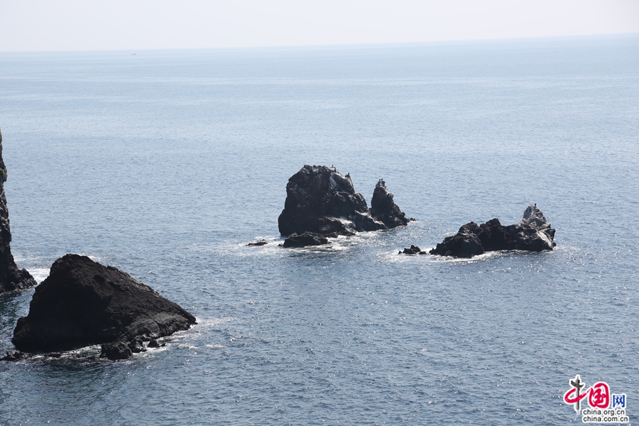 涉地岬海岸线上怪石嶙峋