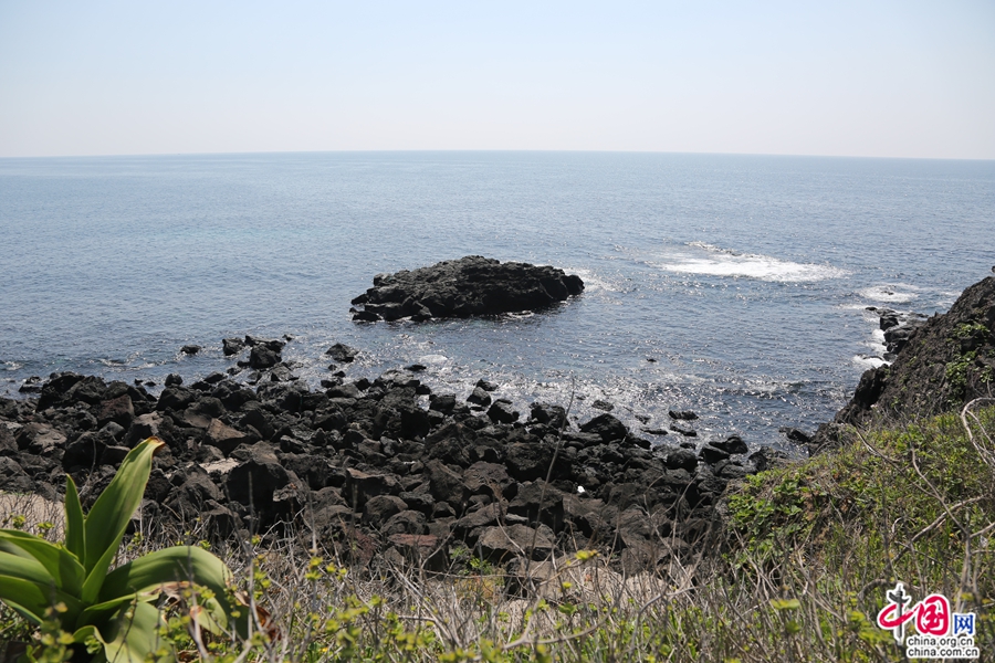 涉地岬海岸线上怪石嶙峋