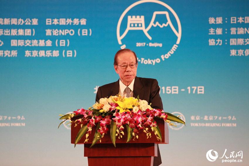 日本前首相福田康夫发言