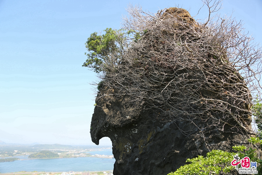 城山日出峰灯檠石