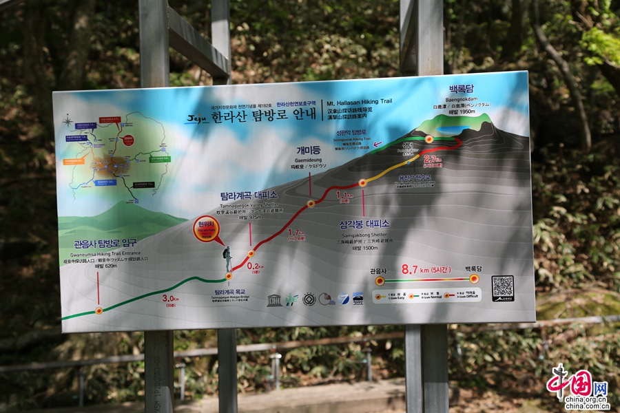 由此进入三公里长的高难度登山线路