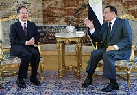 رئيس مجلس الدولة الصينى يلتقى مع الرئيس المصرى